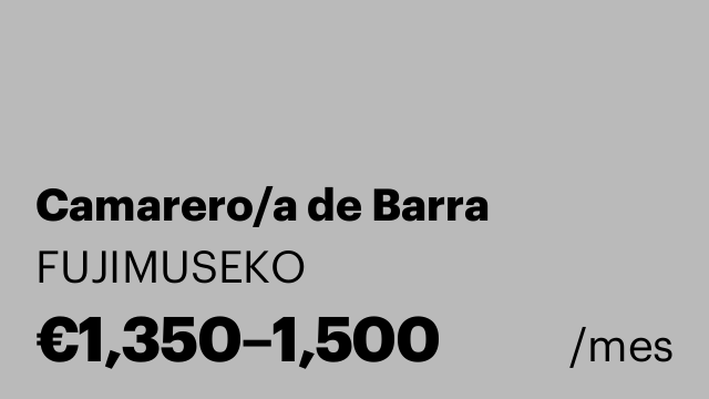 Camarero/a de Barra