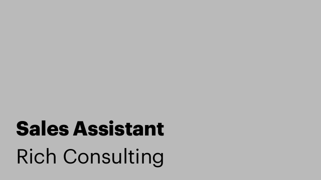 Sales Assistant