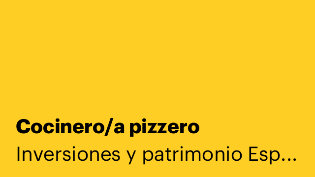 Cocinero/a pizzero
