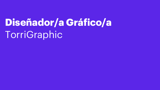 Diseñador/a Gráfico/a