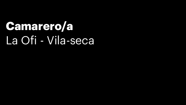 Camarero/a