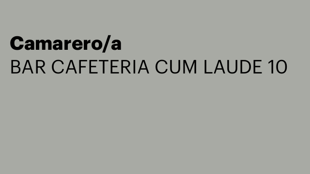 Camarero/a