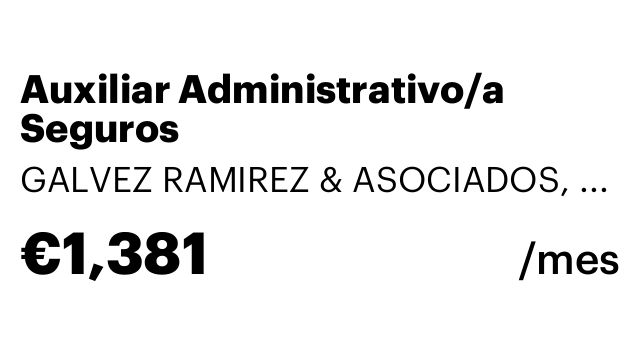 Auxiliar Administrativo/a Seguros