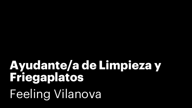 Ayudante/a de Limpieza y Friegaplatos