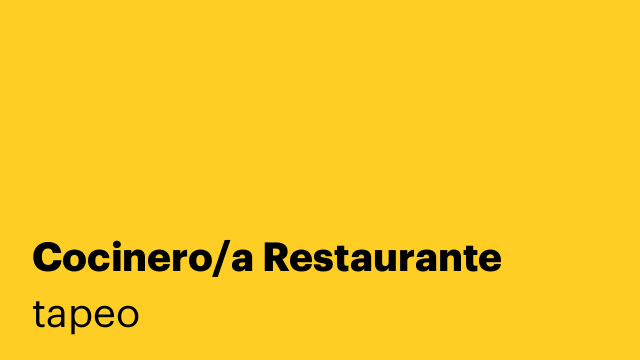 Cocinero/a Restaurante