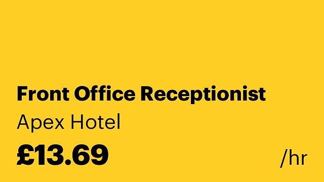 Front Office Receptionist