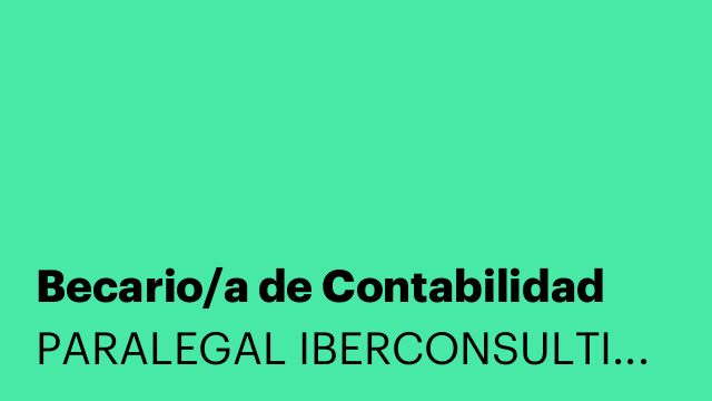 Becario/a de Contabilidad