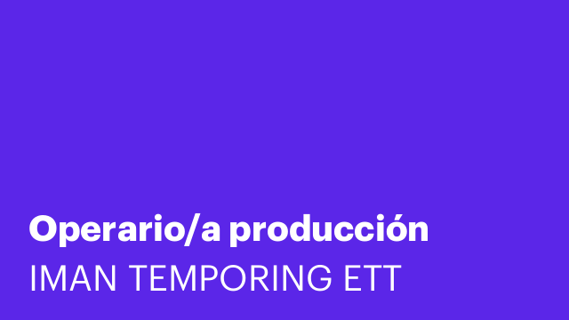 Operario/a producción