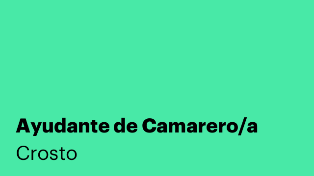 Ayudante de Camarero/a