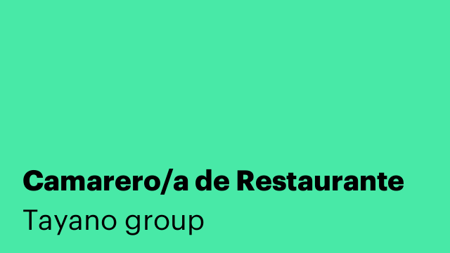 Camarero/a de Restaurante