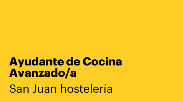 Ayudante de Cocina Avanzado/a