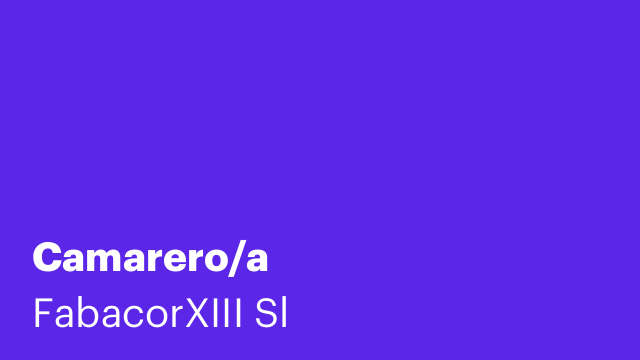 Camarero/a