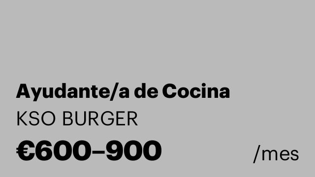 Ayudante/a de Cocina