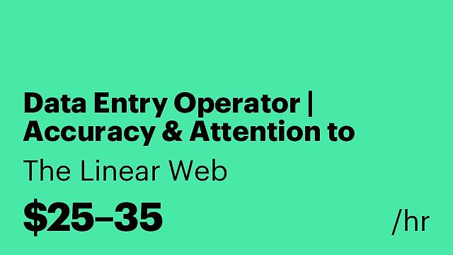 Data Entry Operator |   Accuracy & Attention to Detail