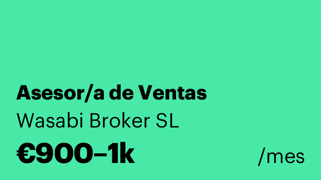 Asesor/a de Ventas