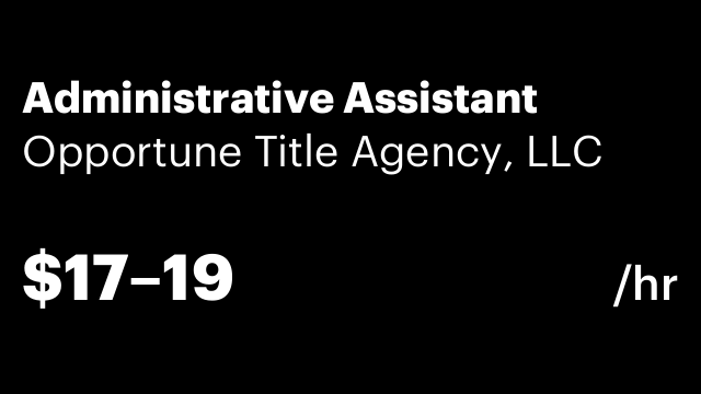 Administrative Assistant