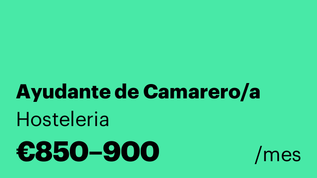 Ayudante de Camarero/a