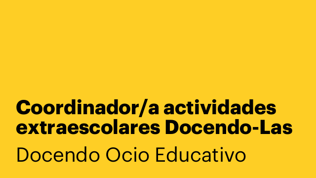 Coordinador/a actividades extraescolares Docendo-Las Palmas