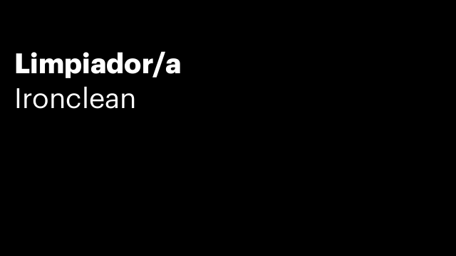 Limpiador/a