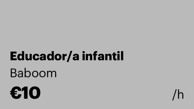 Educador/a infantil