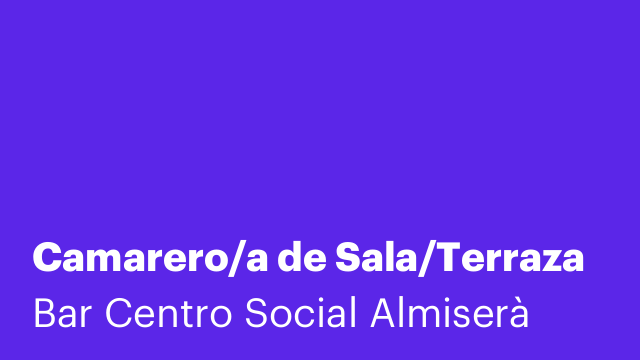 Camarero/a de Sala/Terraza