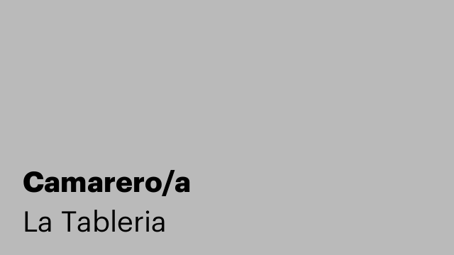 Camarero/a