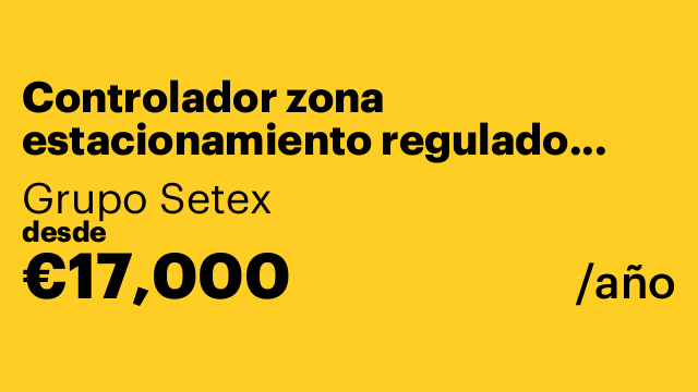 Controlador zona estacionamiento regulado (ORA) en Campos