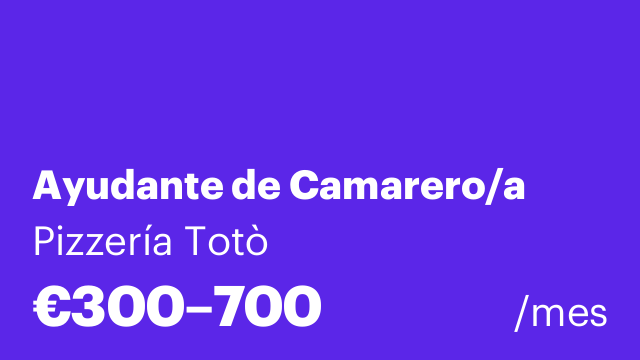 Ayudante de Camarero/a