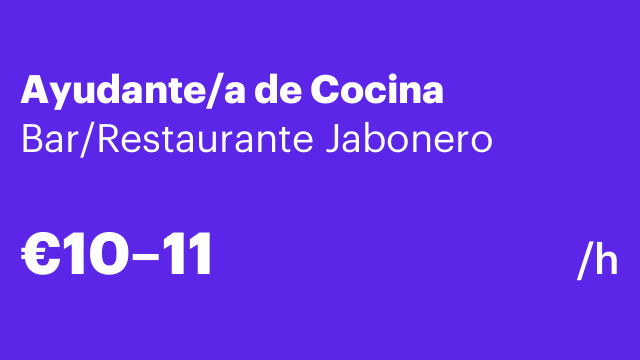 Ayudante/a de Cocina