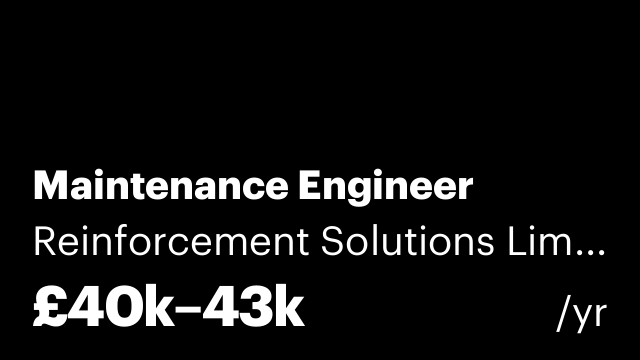 Maintenance Engineer