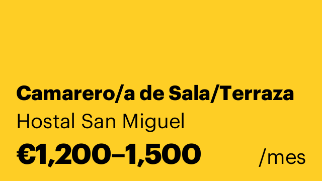 Camarero/a de Sala/Terraza