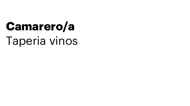 Camarero/a