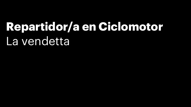 Repartidor/a en Ciclomotor