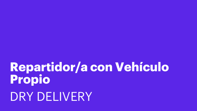 Repartidor/a con Vehículo Propio