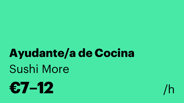 Ayudante/a de Cocina