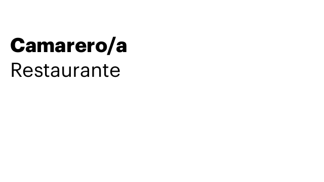 Camarero/a