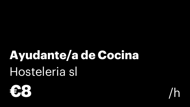 Ayudante/a de Cocina