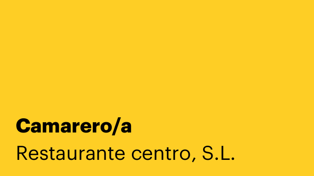 Camarero/a