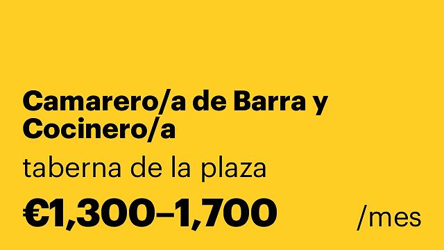 Camarero/a de Barra y Cocinero/a