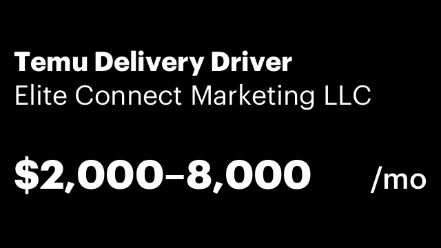 Temu Delivery Driver