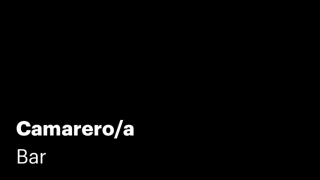 Camarero/a