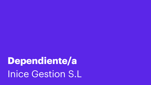 Dependiente/a