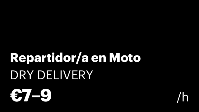 Repartidor/a en Moto