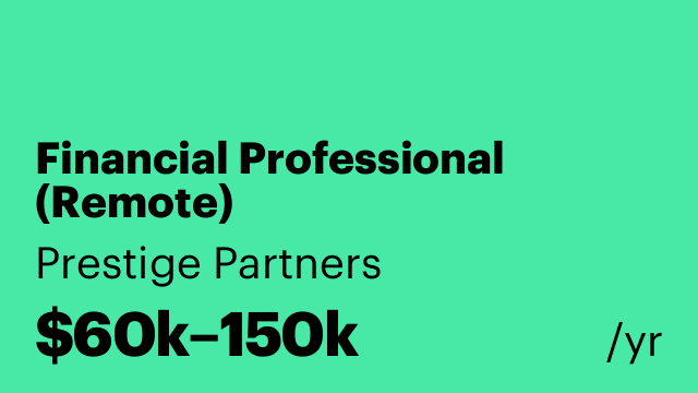 Financial Professional (Remote)