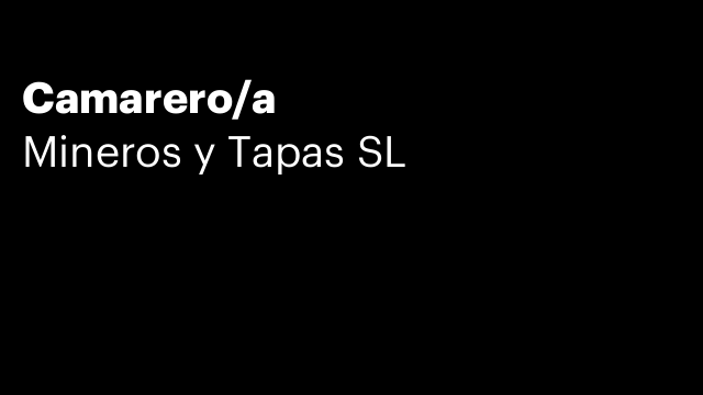 Camarero/a