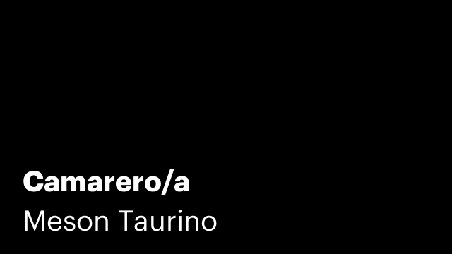 Camarero/a