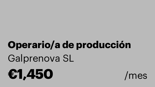 Operario/a de producción