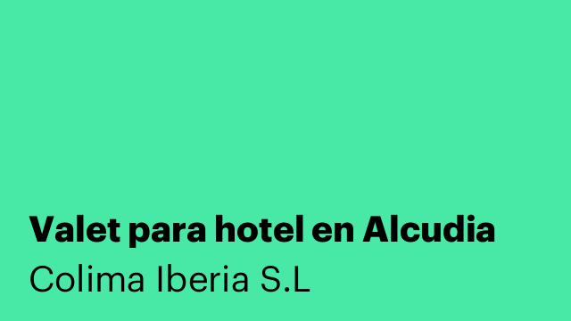 Valet para hotel en Alcudia