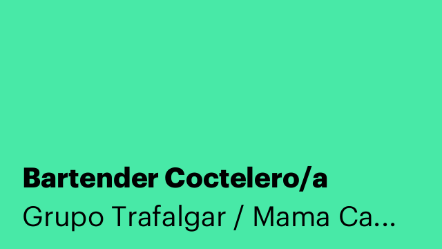 Bartender Coctelero/a