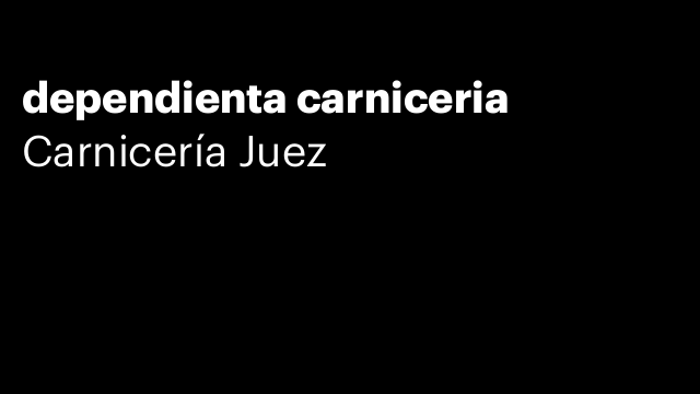 dependienta carniceria